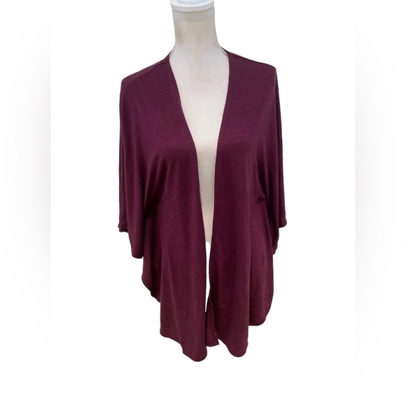Cuddl Duds kimono style open front super soft cardigan berry purple size small - Picture 1 of 10